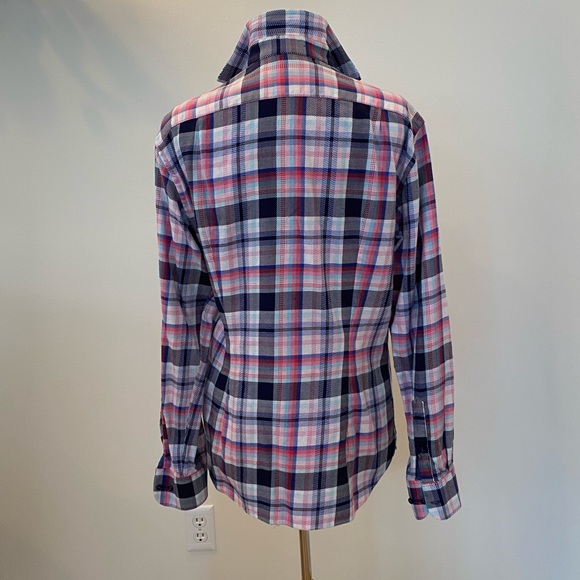 Hammer Made Mens Blue Pink White Plaid Button Down w contrasting Cuffs / 16 -41 - Picture 5 of 12